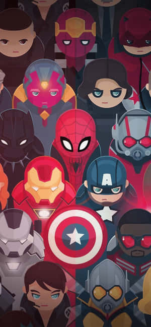 Iphone Xs Max Marvel Agtergrond — Honor Play 70C Muurpapier