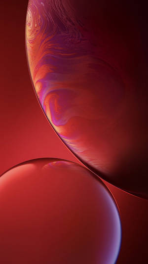 Iphone Xs Rooi Planeet-agtergrond — iPhone Xs Muurpapier