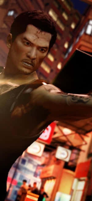 Iphone Xs Sleeping Dogs Agtergrond — Slapende honde Muurpapier