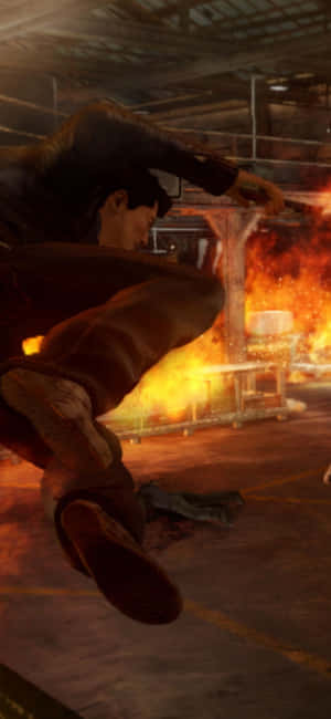 Iphone Xs Sleeping Dogs Agtergrond — Slapende honde Muurpapier