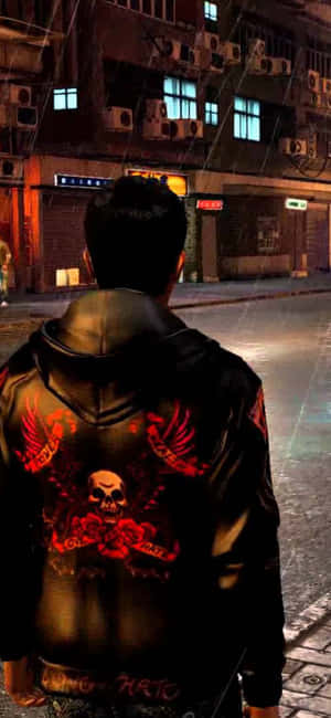 Iphone Xs Sleeping Dogs Agtergrond — Slapende honde Muurpapier