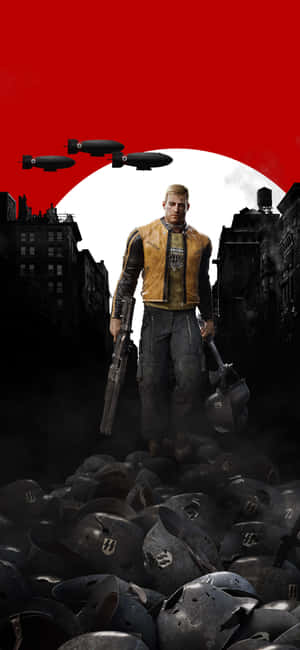 Iphone Xs Wolfenstein Ii Agtergrond — iPhone 14 Pro Muurpapier