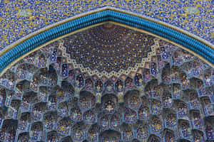 Iwan-ingang Muqarnas van Isfahan — Koel patroon Muurpapier