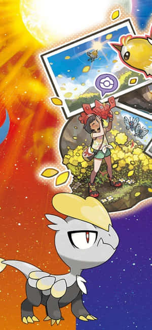 Jangmo-o in Pokemon Son en Maan — Vivo V Muurpapier