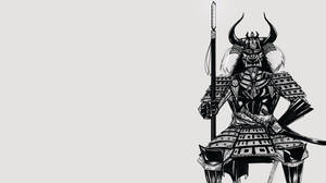 Japannese Samurai Spies en Katana — Japannese samoerai Muurpapier