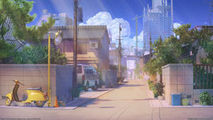 Japanse Anime Straat Bedags