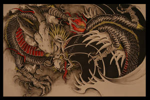 Japanse Draak Rekenaar Koel Tekening