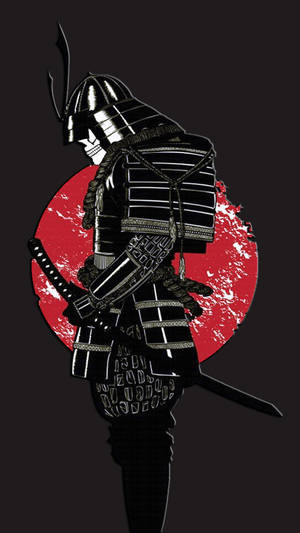 Japanse Samurai Skull Gesig — Japannese samoerai Muurpapier