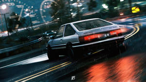 JDM-motors wat vaardighede in stadsnagstrate ten toon stel — Jdm Cars Muurpapier
