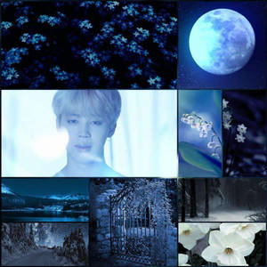Jimin BTS Estetiese Eteriese Maan — Bts esteties Muurpapier