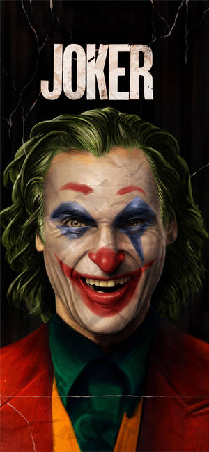Laggende Joaquin Phoenix in fliek Joker 2019-agtergrond — iPhone 12 Muurpapier