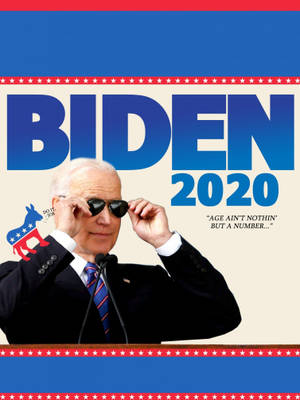 Koel Plakkaat Joe Biden 2020-agtergrond — 3:4 Muurpapier