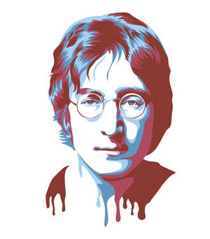 John Lennon Drup Effek agtergrond — Vivo X Fold5 Muurpapier