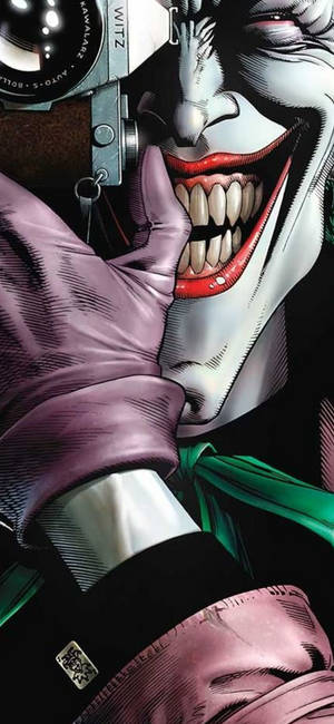 Joker Stoot Gat — Samsung S23 Muurpapier