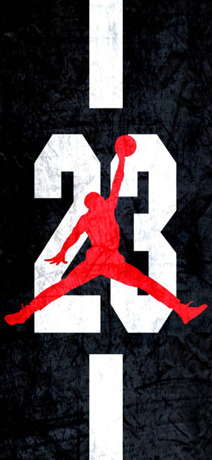 Jordan-logo handtekening rooi kleur-agtergrond — Pixel 11 Pro Muurpapier