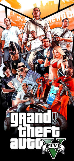 iPhone X Grand Theft Auto V Agtergrond — Oppo F31 Pro Muurpapier