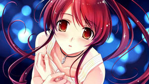 Kawaii Anime Meisie Met Rooi Hare