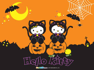 Kawaii Halloween Twee Hello Kitty — Kawaii halloween Muurpapier