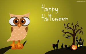 Kawaii Halloween Uil — Kawaii halloween Muurpapier
