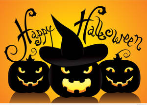 Kawaii Halloween Griezelige Pampoene — Kawaii halloween Muurpapier