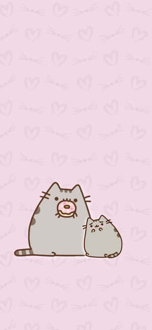 Kawaii Oulike Prente — iPhone 13 Muurpapier