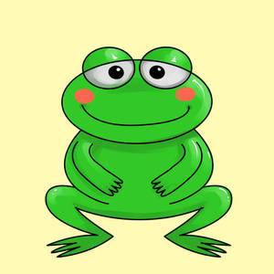 Kawaii Padda Met Vol Maag-agtergrond