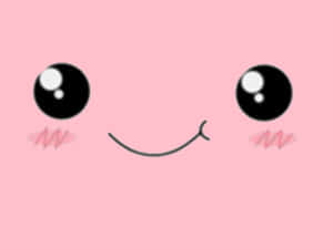 Kawaii Pienk Agtergrond met Oulike Elemente — Pienk Kawaii Muurpapier