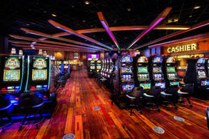 Keno-arkade masjiene in casino — Estetiese skootrekenaar GIF Muurpapier