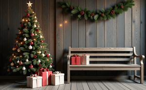 Kersfees,bankie,boom,geskenke,knus,vakansie,versiering,winter,huis,ornamente,den,viering,feestelik,ligte,binnenshuis