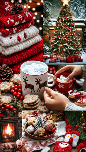 Kersfees-lyn, Kersfees, Kersfees-agtergronde, vakansie, Kersfees 4k, Kersfees 4k-agtergronde, geseënde Kersfees, x-mas, winter, sneeu — Kersfees GIF Muurpapier