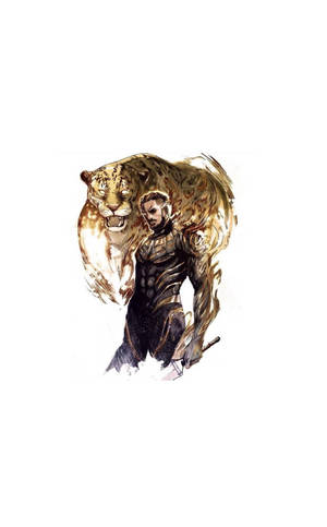 Killmonger En Brullende Jagi Muurpapier — Galaxy Tab S9 Ultra Muurpapier