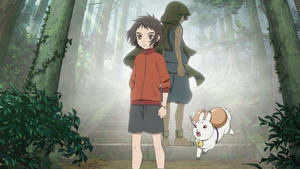 Kind van Kamiari anime kindermuurpapier