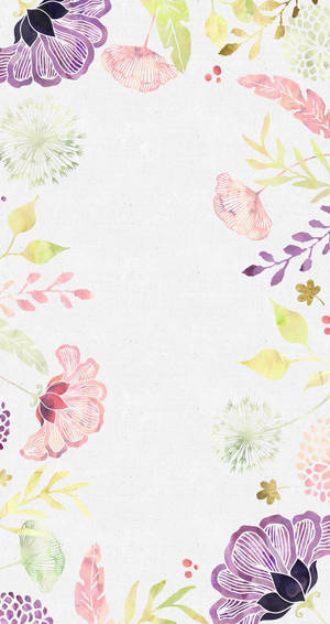 Kleurryke Gestileerde Blomme Floral Iphone