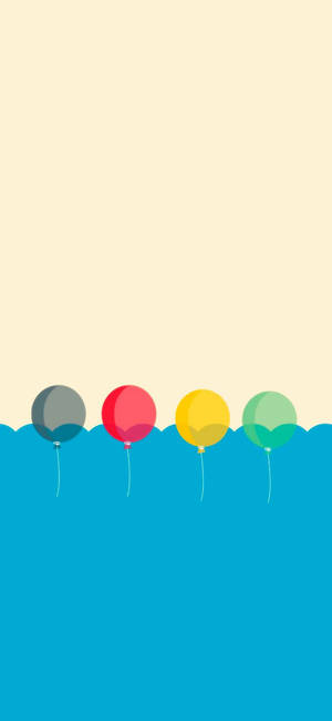 Kleurvolle Ballonne Minimalisties Android — Samsung Galaxy S20 Muurpapier