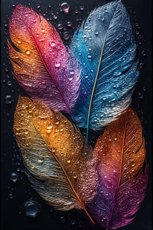 kleurvolle natuur tema,psigedeliese vere,4k,kleurvolle veer muurpapier,abstrakte veer kuns,lewenslustige muurpapier,digitale kuns muurpapier — Reënboog-esteties Muurpapier