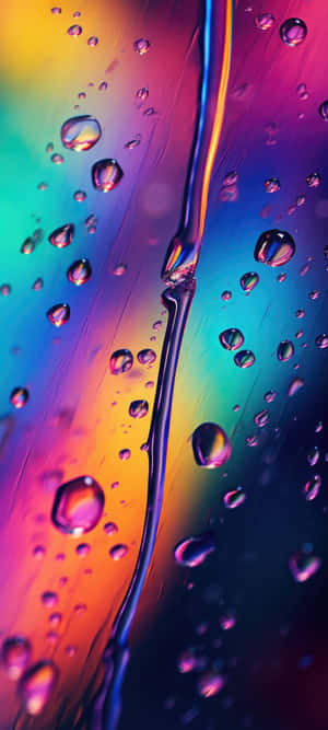 Kleurvolle Waterdruppels Abstrak