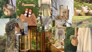 Knus en Idilliese Cottagecore-estetika-landskap — Cottagecore estetiek GIF Muurpapier