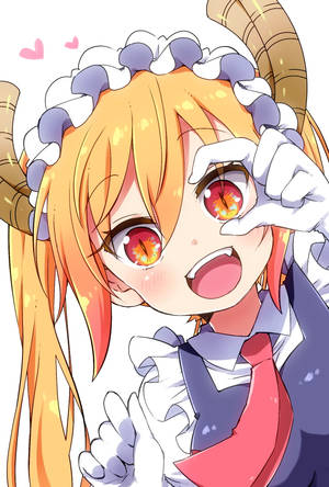 Koel Anime Meisie PFP Draak Tohru — Snoesige anime meisie Muurpapier