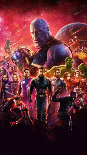 Koel Avengers Rooi Foon — Guardians of the Galaxy Muurpapier