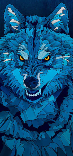 Koel Blou Wolf [agtergrond] — Realme 16x Muurpapier