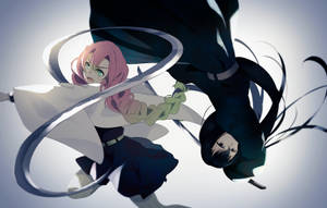 Koel Demon Slayer Vroulik — Cool Demon Slayer Muurpapier