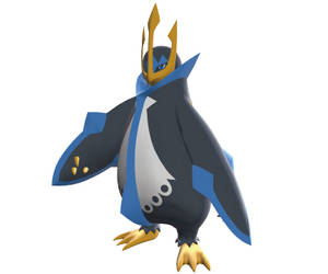 Koel Empoleon 3D Kuns — Esteties Muurpapier