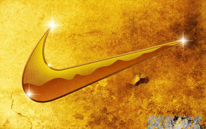 Koel Goue Nike-logo — Cool Nike Muurpapier