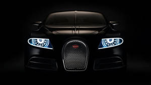 Koel motor swart Bugatti agtergrond — Koel motors Muurpapier