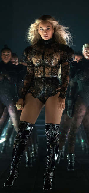 Beyonce-prente — Huawei Mate X Muurpapier