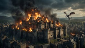 Koningslanding brand terwyl Daenerys aanval