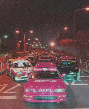 Korrelrige JDM-motors in die Nag — Jdm Cars Muurpapier