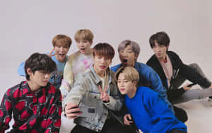selfie prente — Bts groep foto GIF Muurpapier