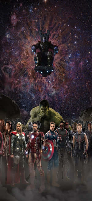 iPhone Xs Marvel's Avengers Agtergrond — Honor Play10A Muurpapier