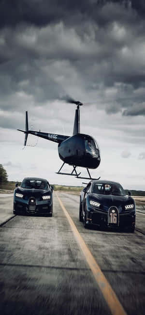 iPhone Xs-helikopter-agtergrond — iPhone 13 Pro Muurpapier